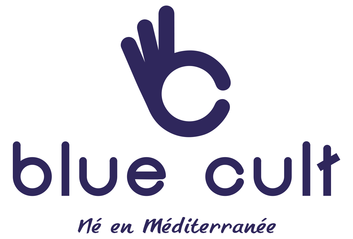 Le signe OK du logo Blue Cult 