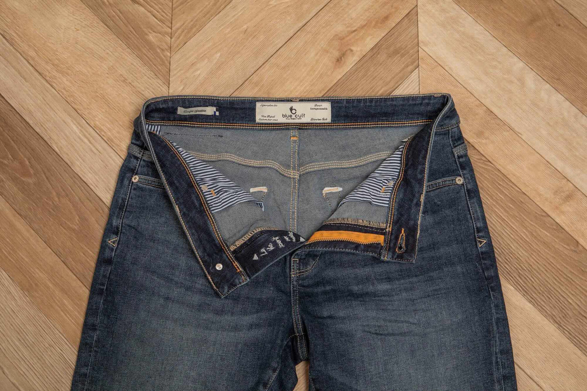 Bermuda Jean Toucher Doux Ecoresponsable - Bleu Océan