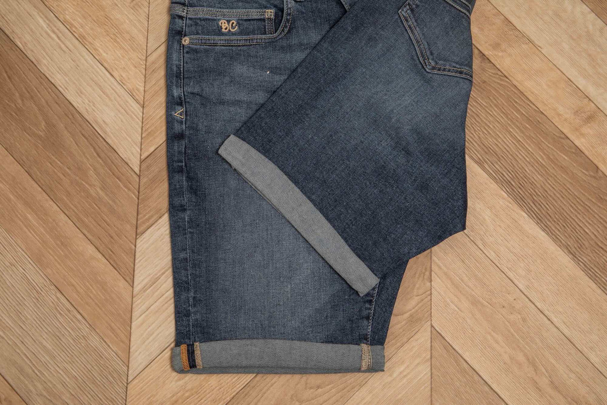 Bermuda Jean Toucher Doux Ecoresponsable - Bleu Océan