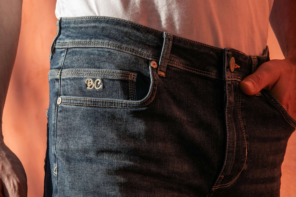 Bermuda Jean Toucher Doux Ecoresponsable - Bleu Océan