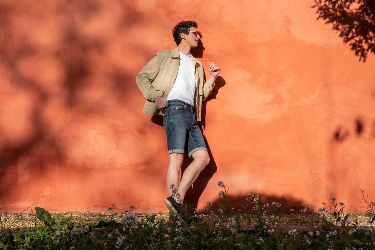 Bermuda Jean Toucher Doux Ecoresponsable - Bleu Océan