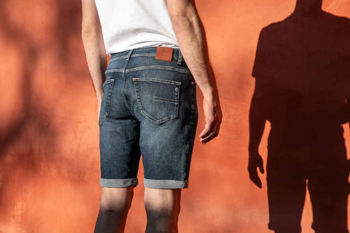 Bermuda Jean Toucher Doux Ecoresponsable - Bleu Océan