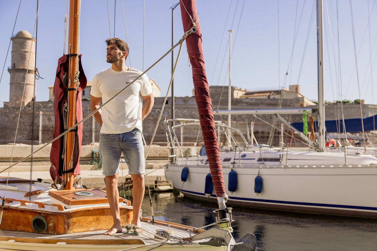 Bermuda Jean Toucher Doux Ecoresponsable - Bleu Léger - Blue Cult