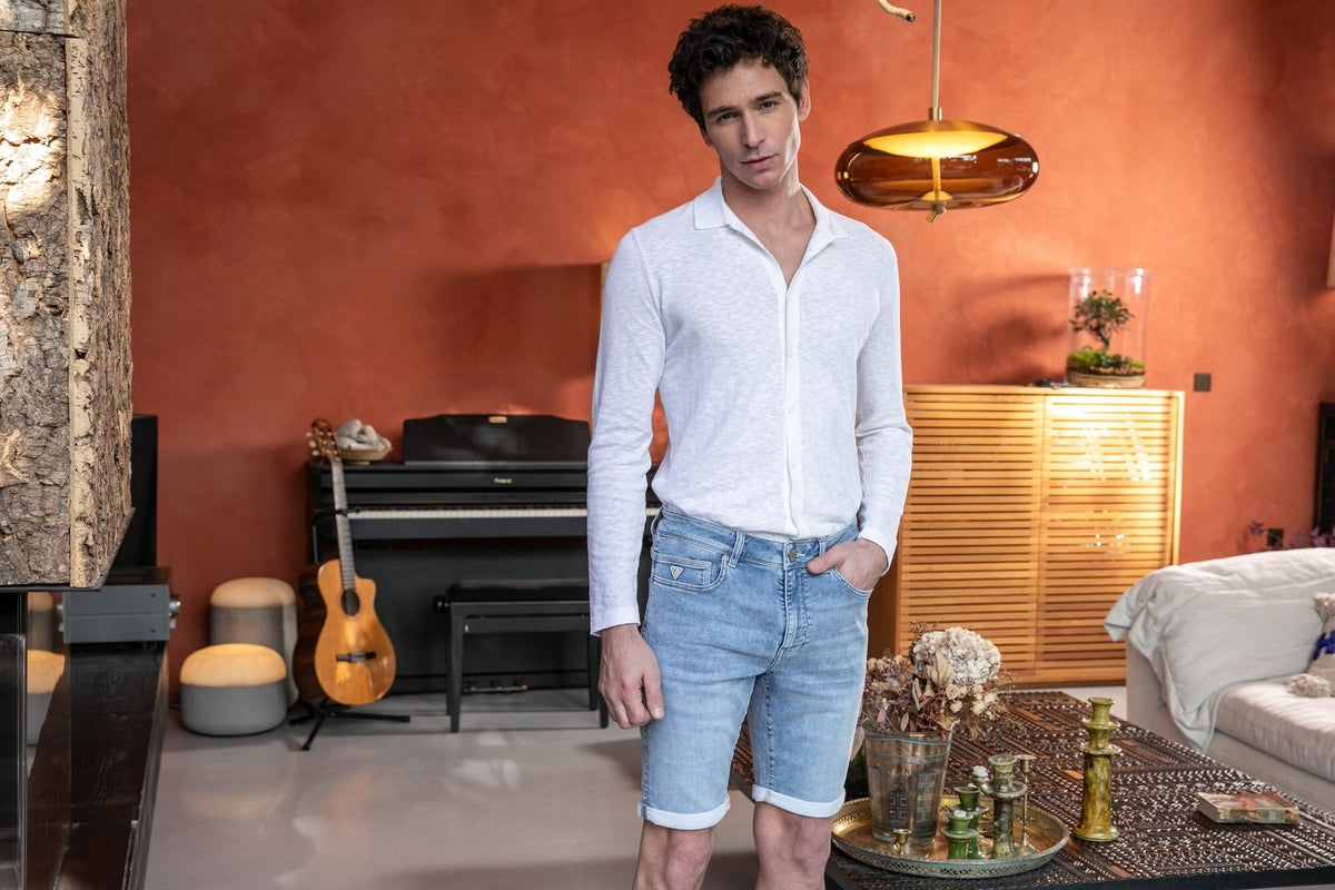 Bermuda Joggjean Ecoresponsable - Bleu Pale - Blue Cult