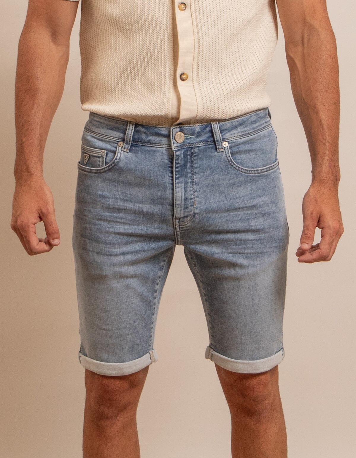 Bermuda Joggjean Ecoresponsable - Bleu Pale