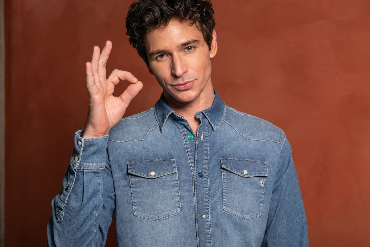 Chemise Jean Portofino Coton Bio - Bleu - Blue Cult