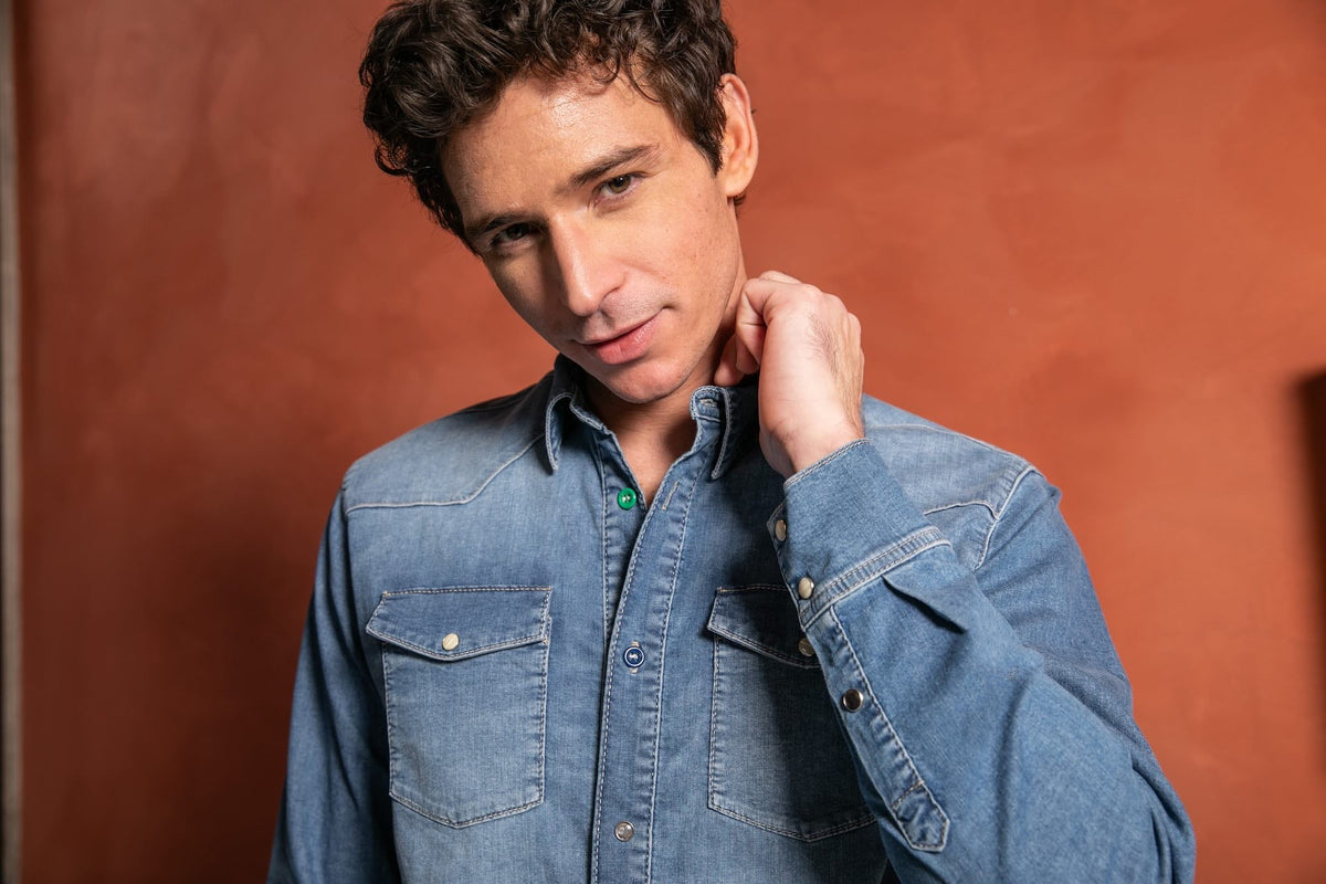 Chemise Jean Portofino Coton Bio - Bleu - Blue Cult