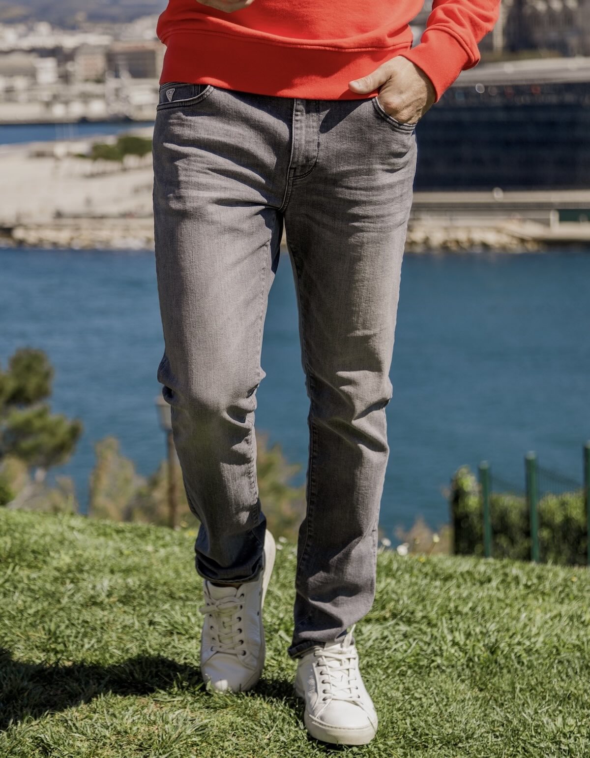 Jean Toucher Doux Ecoresponsable - Gris foncé - Blue Cult