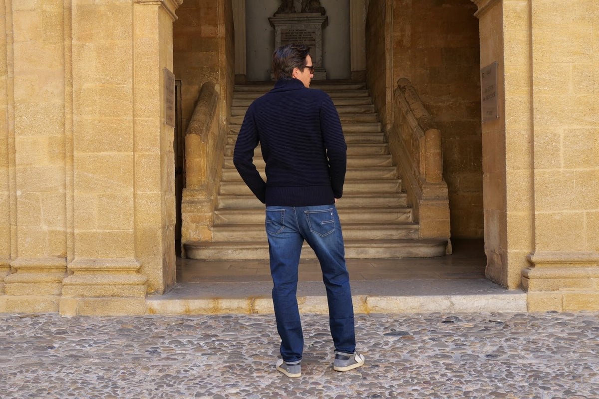 Jean Toucher Doux Ecoresponsable Droit Ajusté - Bleu - Blue Cult