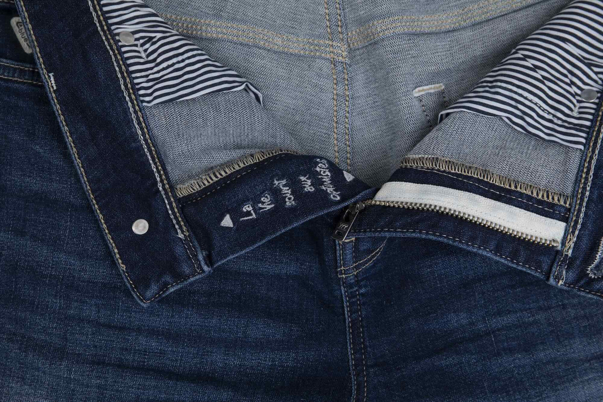 Jean Toucher Doux Ecoresponsable Droit Ajusté - Bleu - Blue Cult