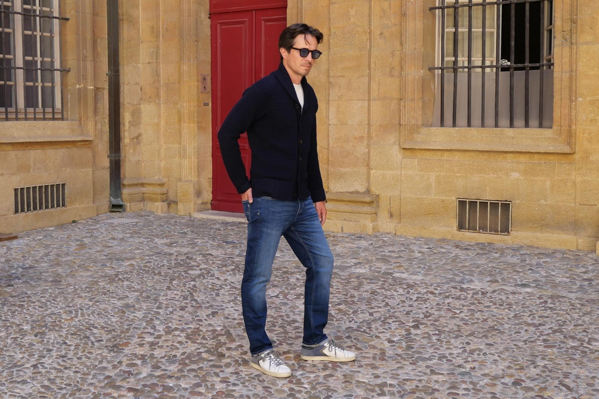 Jean Toucher Doux Ecoresponsable Droit Ajusté - Bleu - Blue Cult