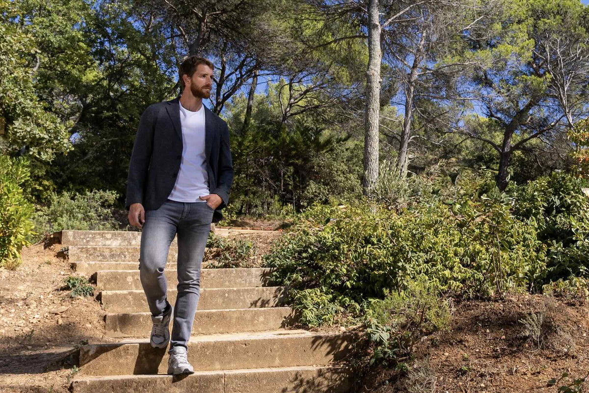 Jean Toucher Doux Ecoresponsable - Gris foncé - Blue Cult