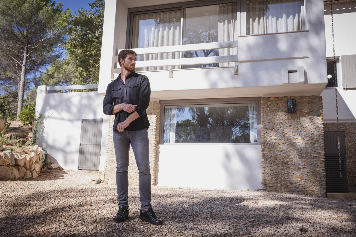 Jean Toucher Doux Ecoresponsable - Gris foncé - Blue Cult