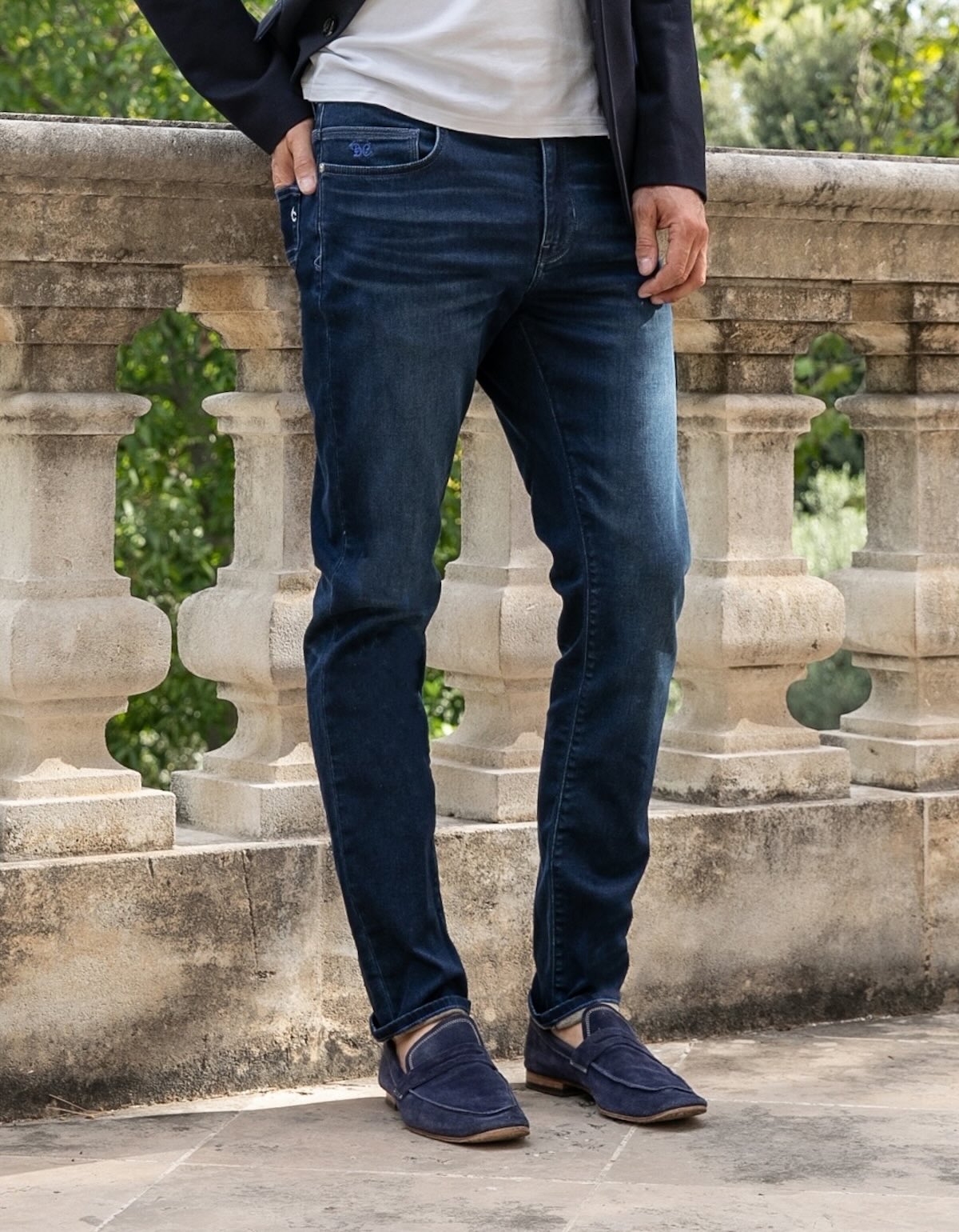 Joggjean Ecoresponsable - Bleu Léger verso Noir - Poches Cult - Blue Cult