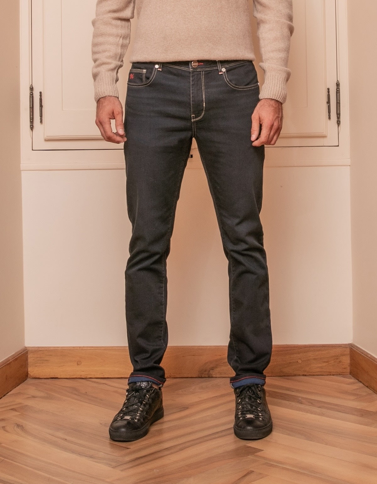 Joggjean Original Ajusté - Noir verso Bleu - Blue Cult