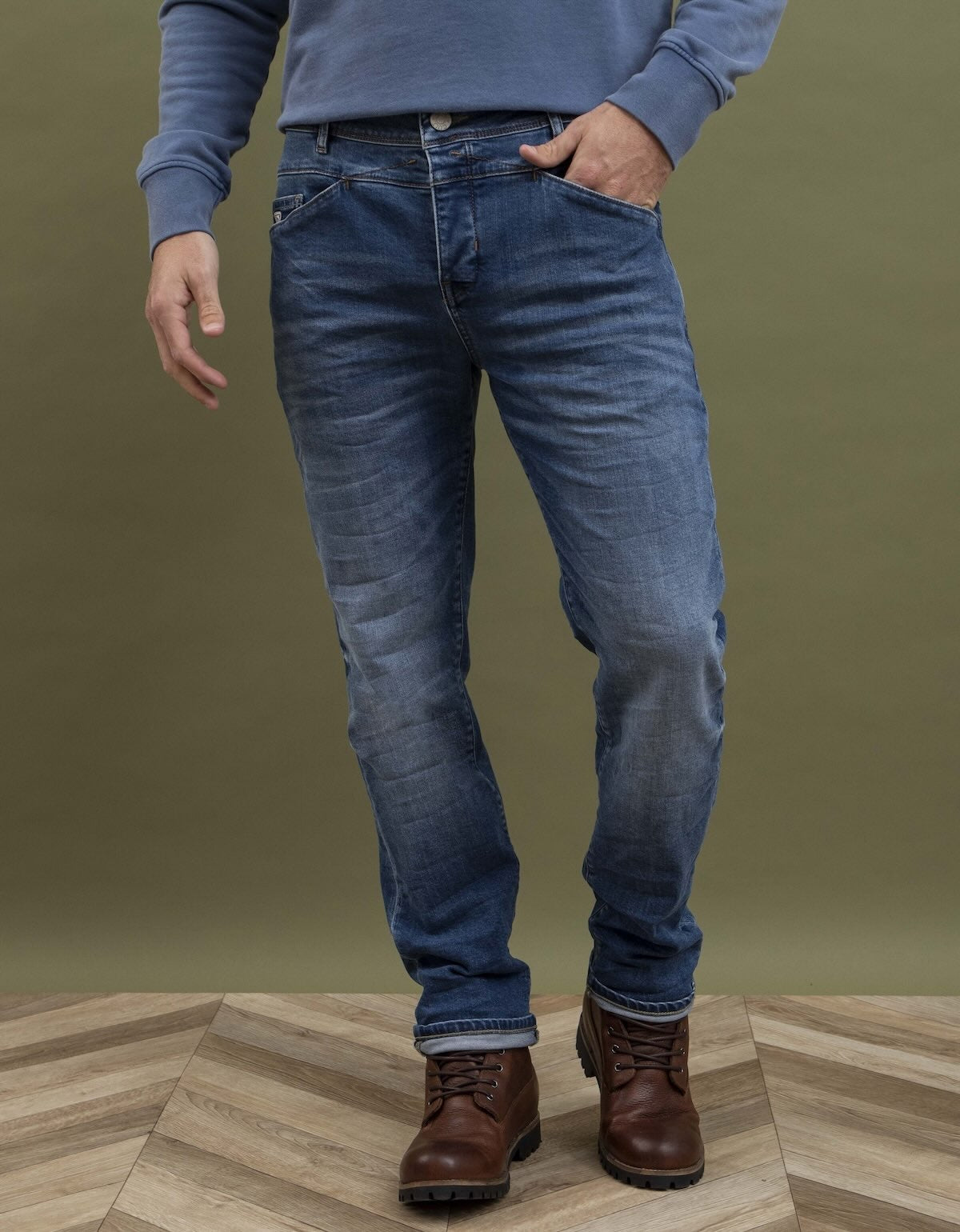 Jean Delta Antik Ecoresponsable Droit Ajusté - Bleu - Blue Cult