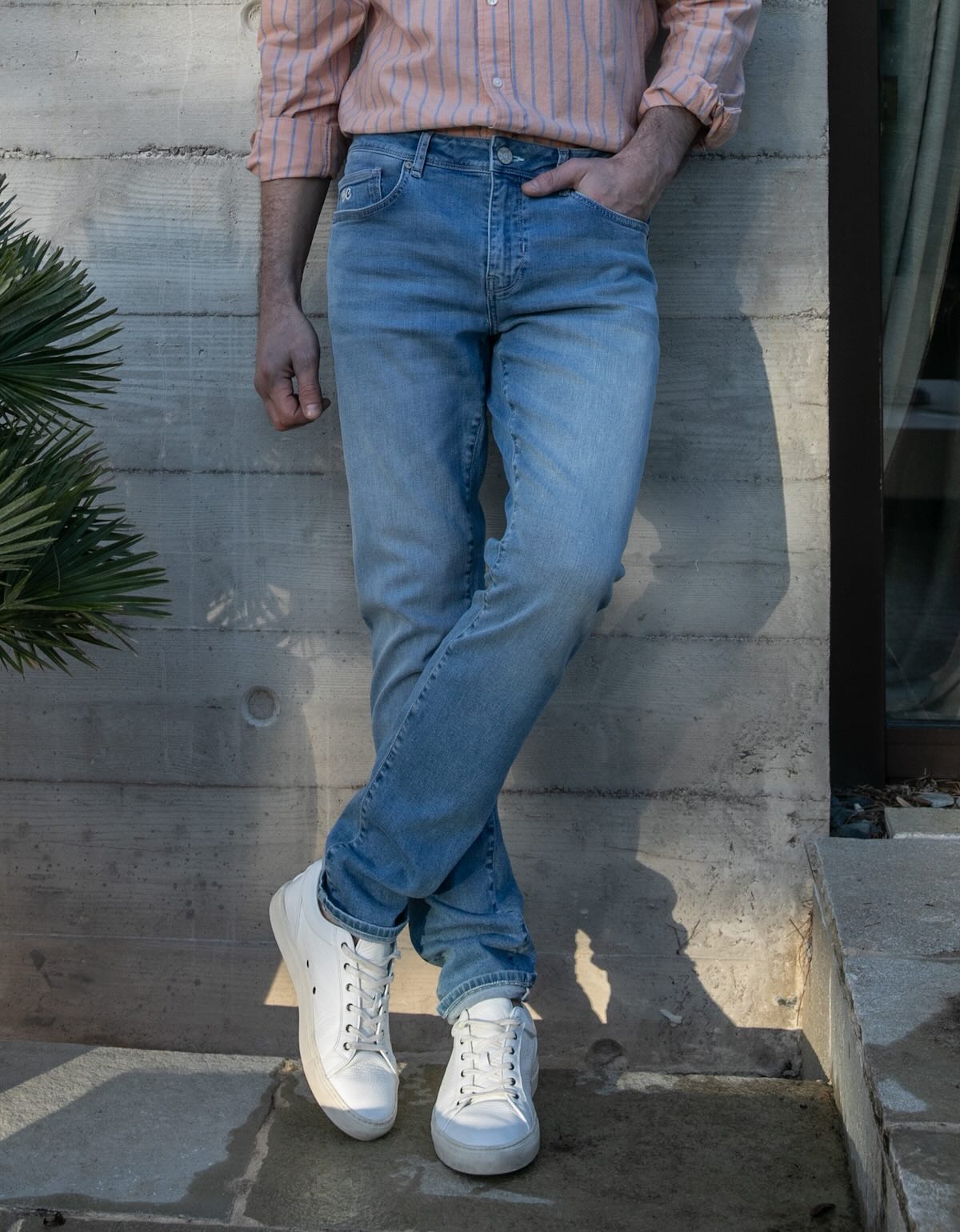 Jean Toucher Doux Ecoresponsable - Bleu Ciel - Blue Cult