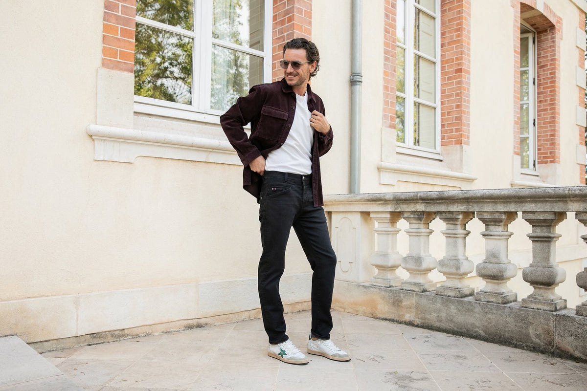 Joggjean Delta Droit Ajusté - Noir verso Noir - Blue Cult