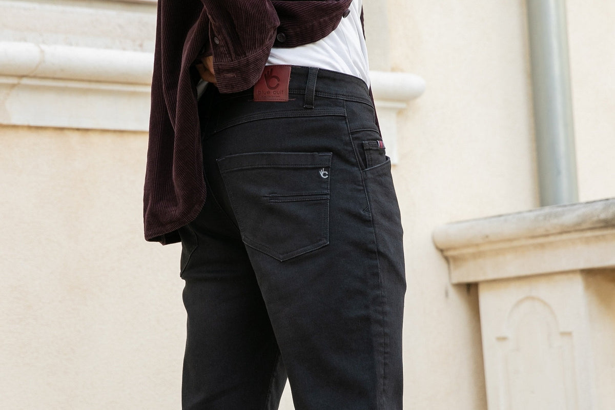 Joggjean Delta Droit Ajusté - Noir verso Noir - Blue Cult