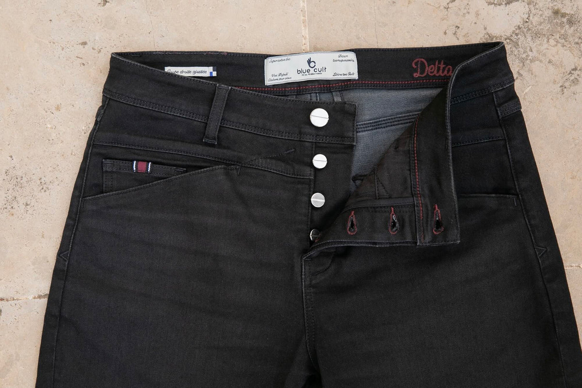 Joggjean Delta Droit Ajusté - Noir verso Noir - Blue Cult