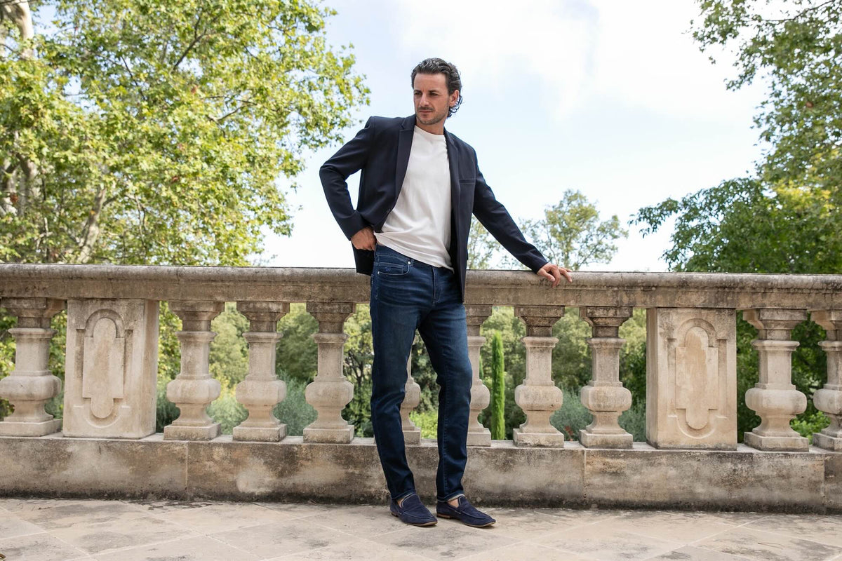 Joggjean Ecoresponsable - Bleu Léger verso Noir - Poches Cult - Blue Cult