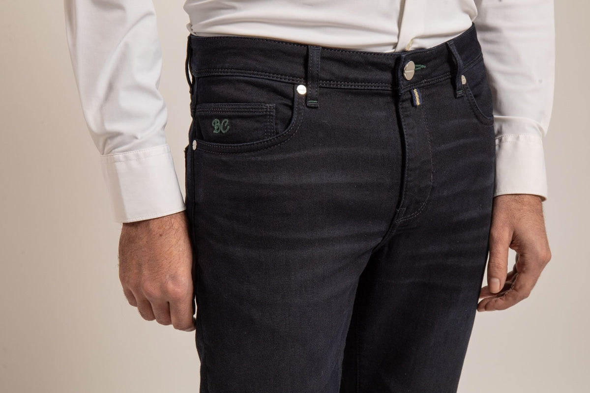 Joggjean Original Ajusté - Indigo verso Noir - Blue Cult