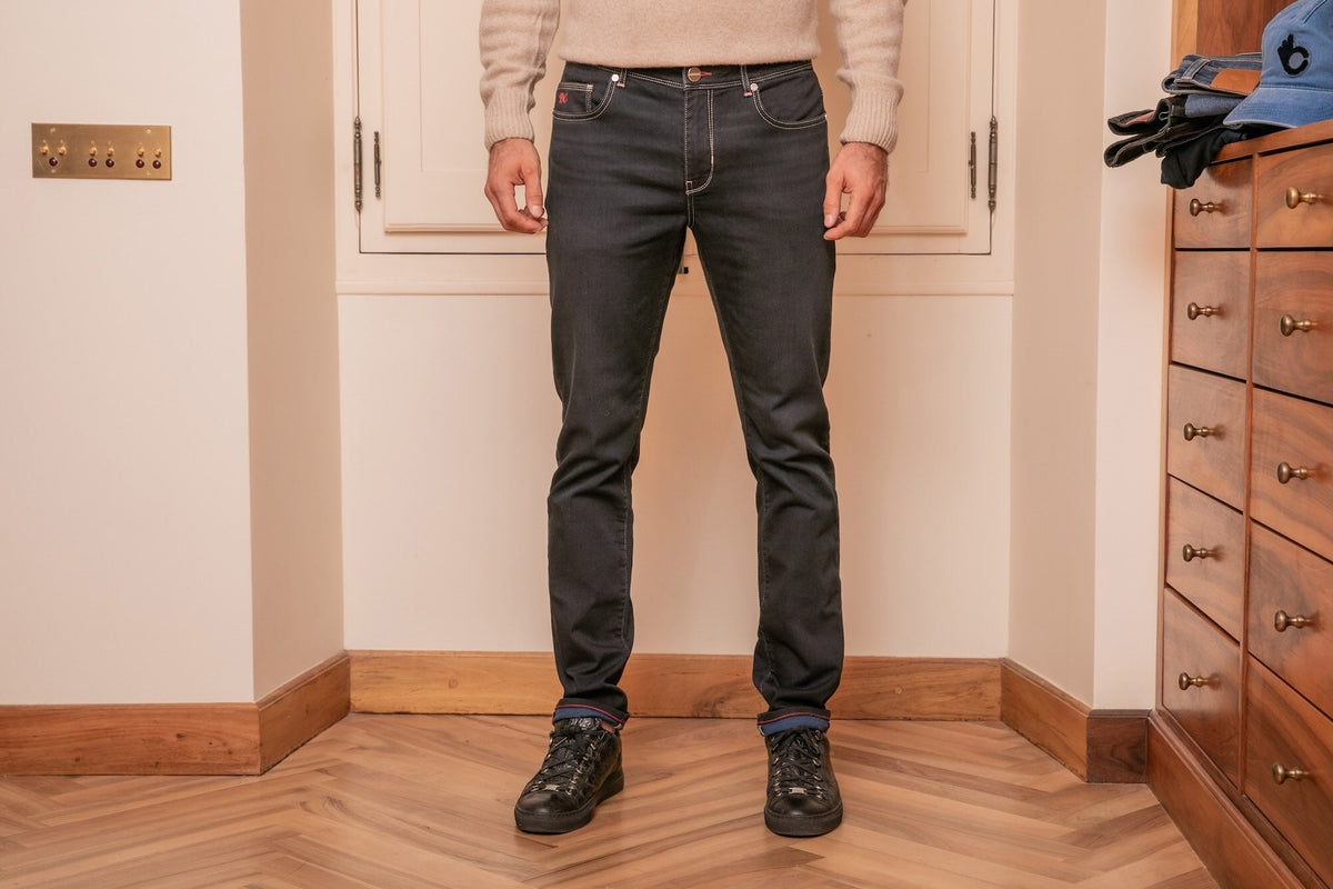 Joggjean Original Ajusté - Noir verso Bleu - Blue Cult
