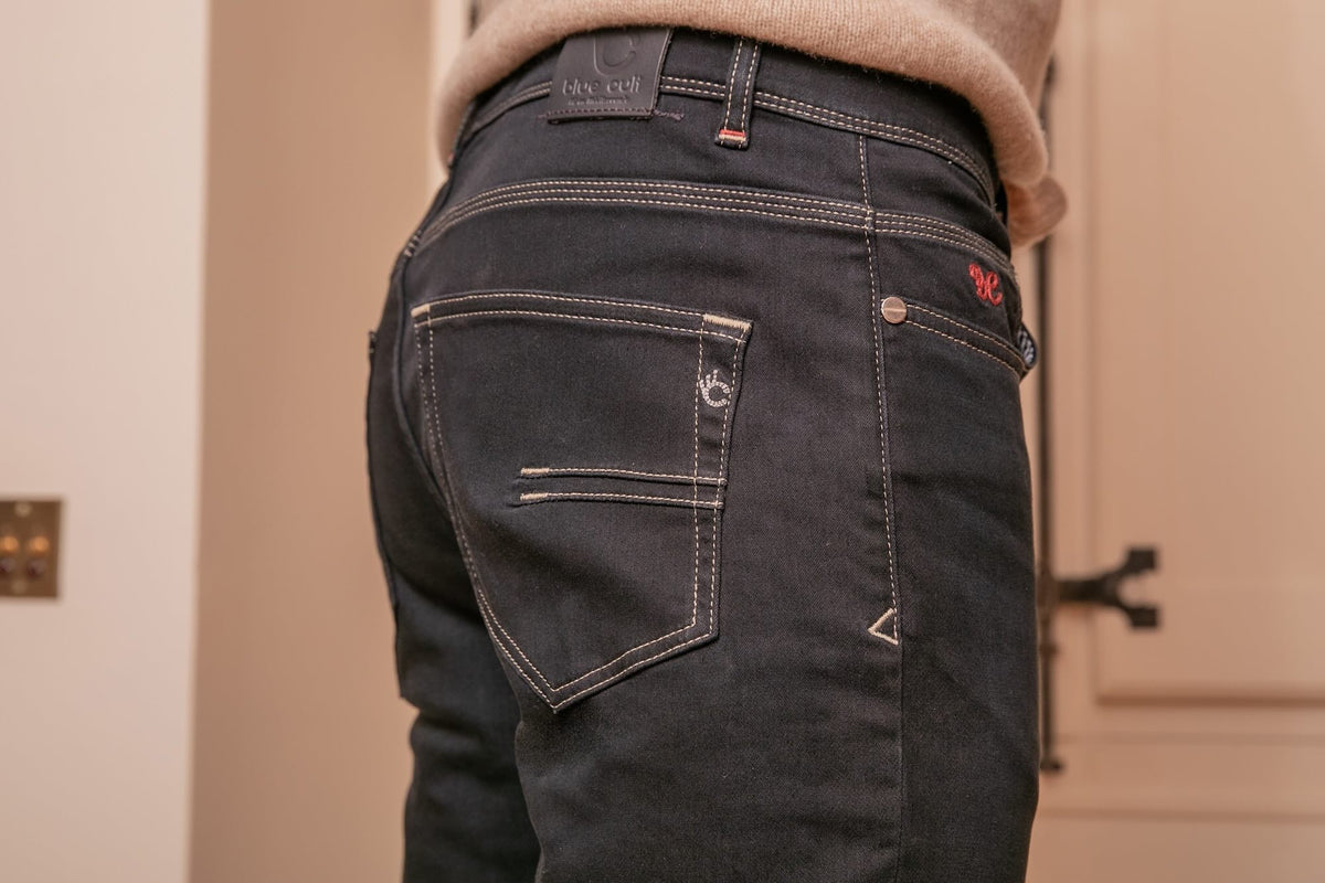 Joggjean Original Ajusté - Noir verso Bleu - Blue Cult