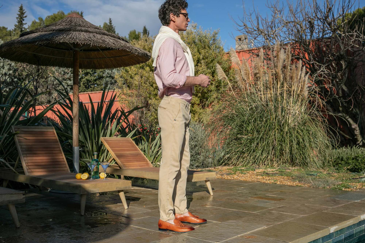 Pantalon Chino Dolce Ecoresponsable - Beige Clair - Blue Cult