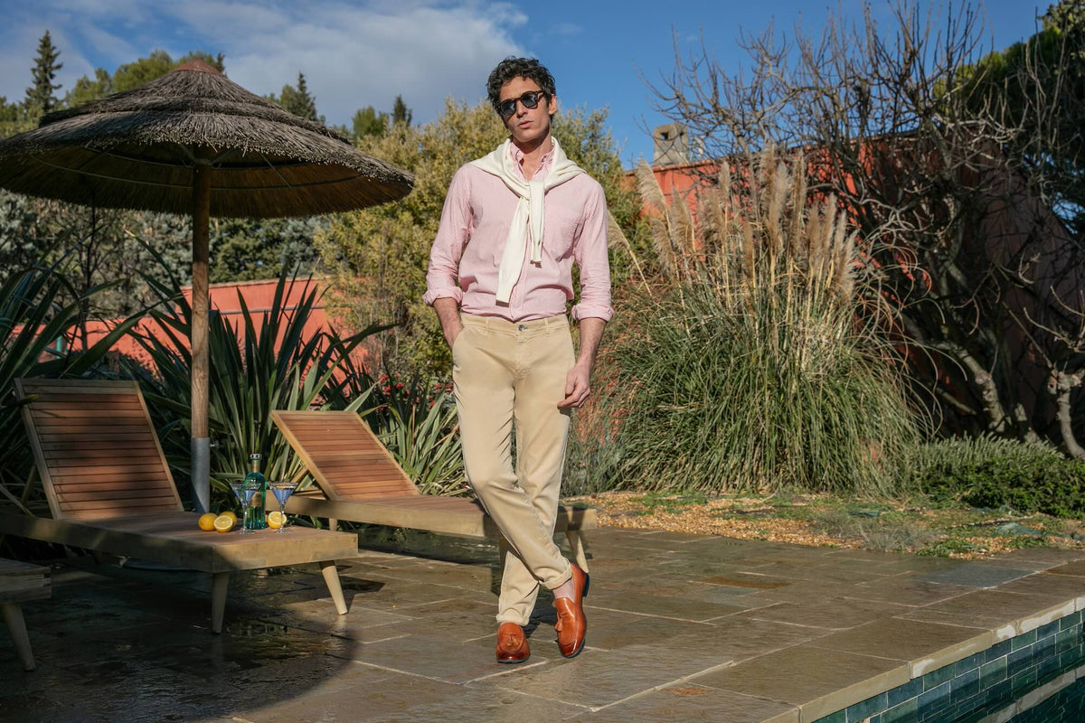 Pantalon Chino Dolce Ecoresponsable - Beige Clair - Blue Cult