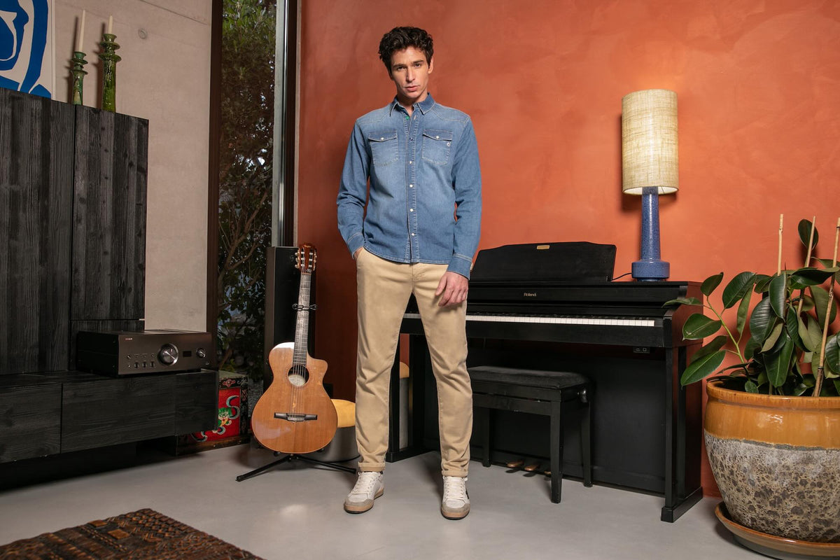 Pantalon Chino Dolce Ecoresponsable - Beige Clair - Blue Cult