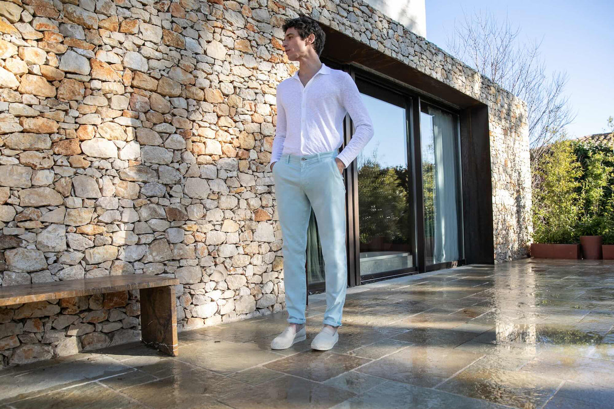 Pantalon Chino Dolce Ecoresponsable - Bleu Ciel - Blue Cult