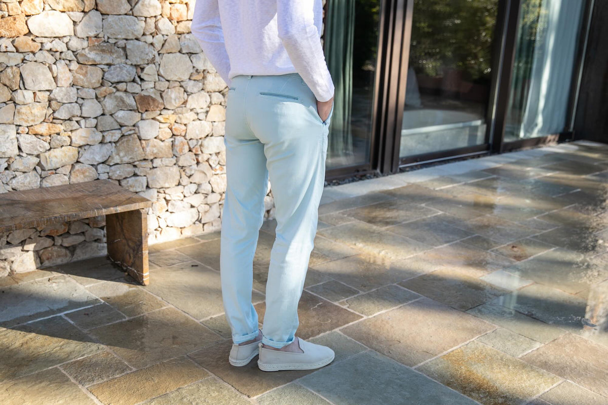 Pantalon Chino Dolce Ecoresponsable - Bleu Ciel - Blue Cult