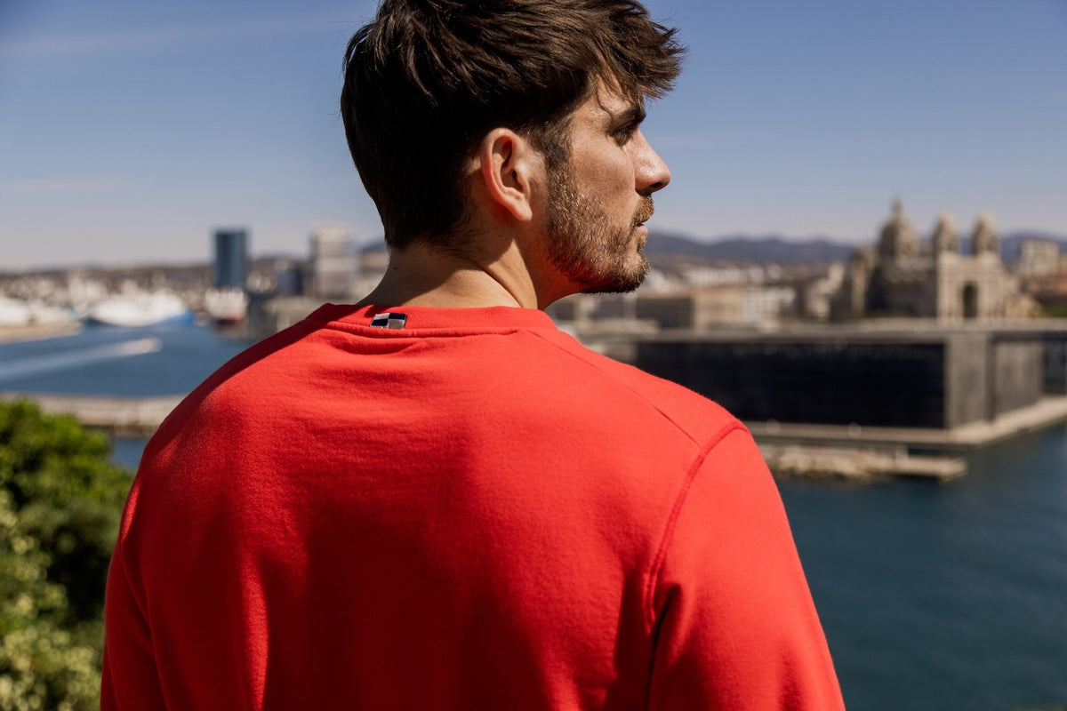 Sweat-shirt Cult Coton Bio - Rouge Clair - Blue Cult