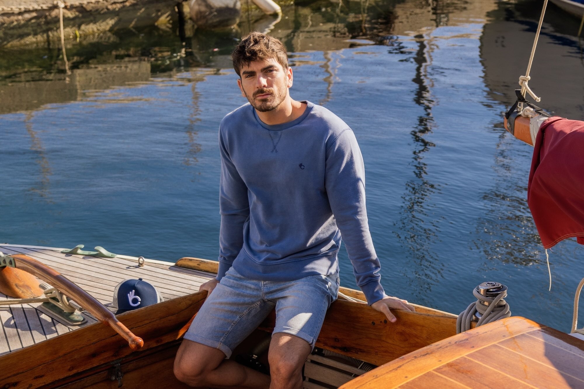 Sweatshirt à Capuche Homme - Bleu en coton | 3 SUISSES Sweatshirt à Capuche Homme - Bleu en coton | 3 SUISSES