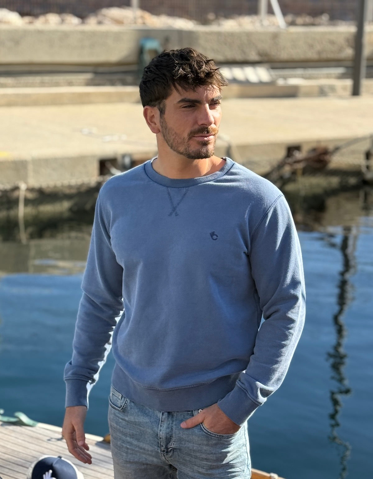 Sweat-shirt Nuance Coton Bio - Indigo - Blue Cult