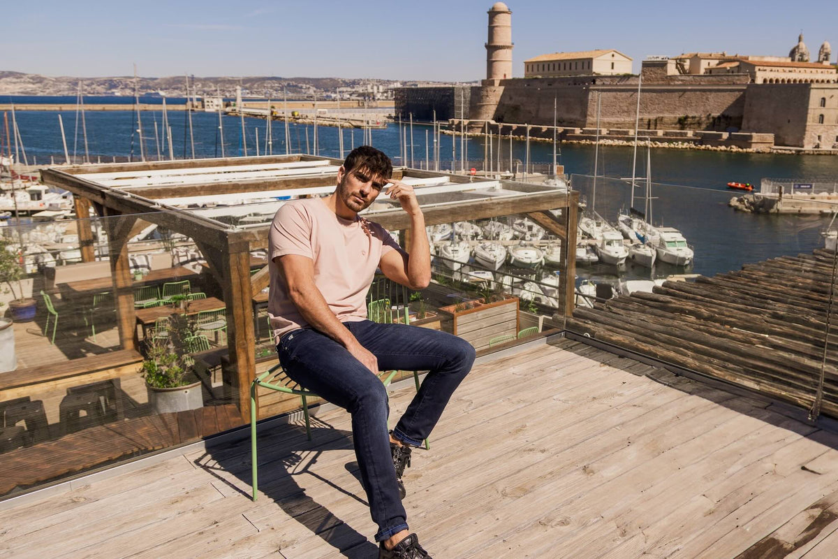 T-shirt Nuance Coton Bio - Vieux Rose - Blue Cult