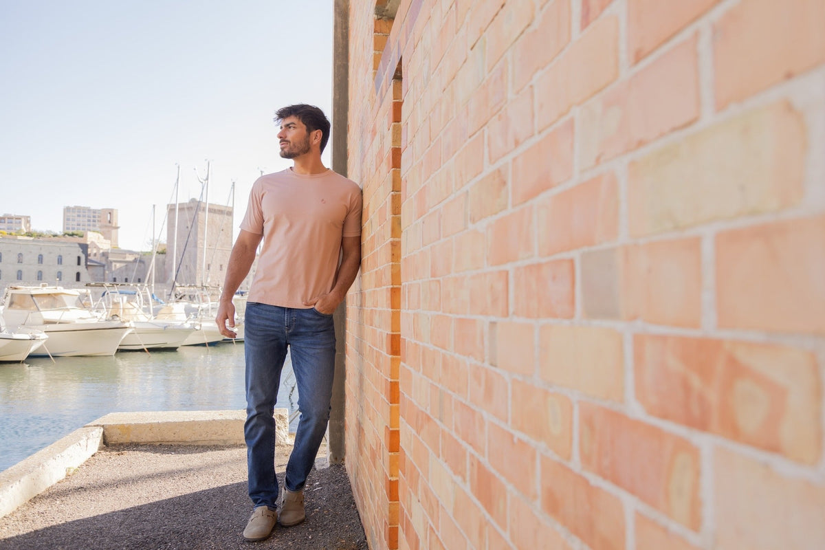 T-shirt Nuance Coton Bio - Vieux Rose - Blue Cult