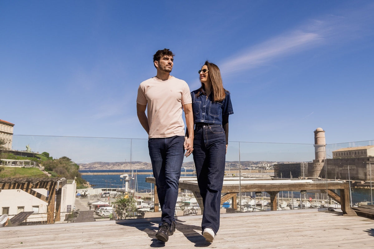 T-shirt Nuance Coton Bio - Vieux Rose - Blue Cult