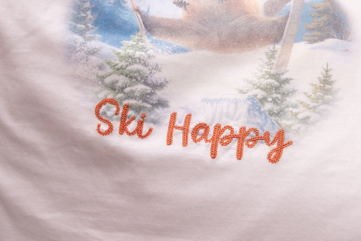 T-shirt Print Coton Bio Don't Worry - Blanc Cassé - Blue Cult