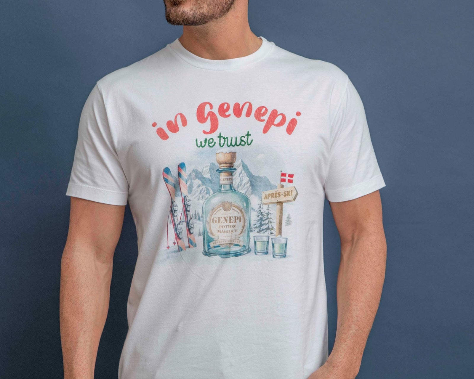 T-shirt Print Coton Bio Génépi - Blue Cult