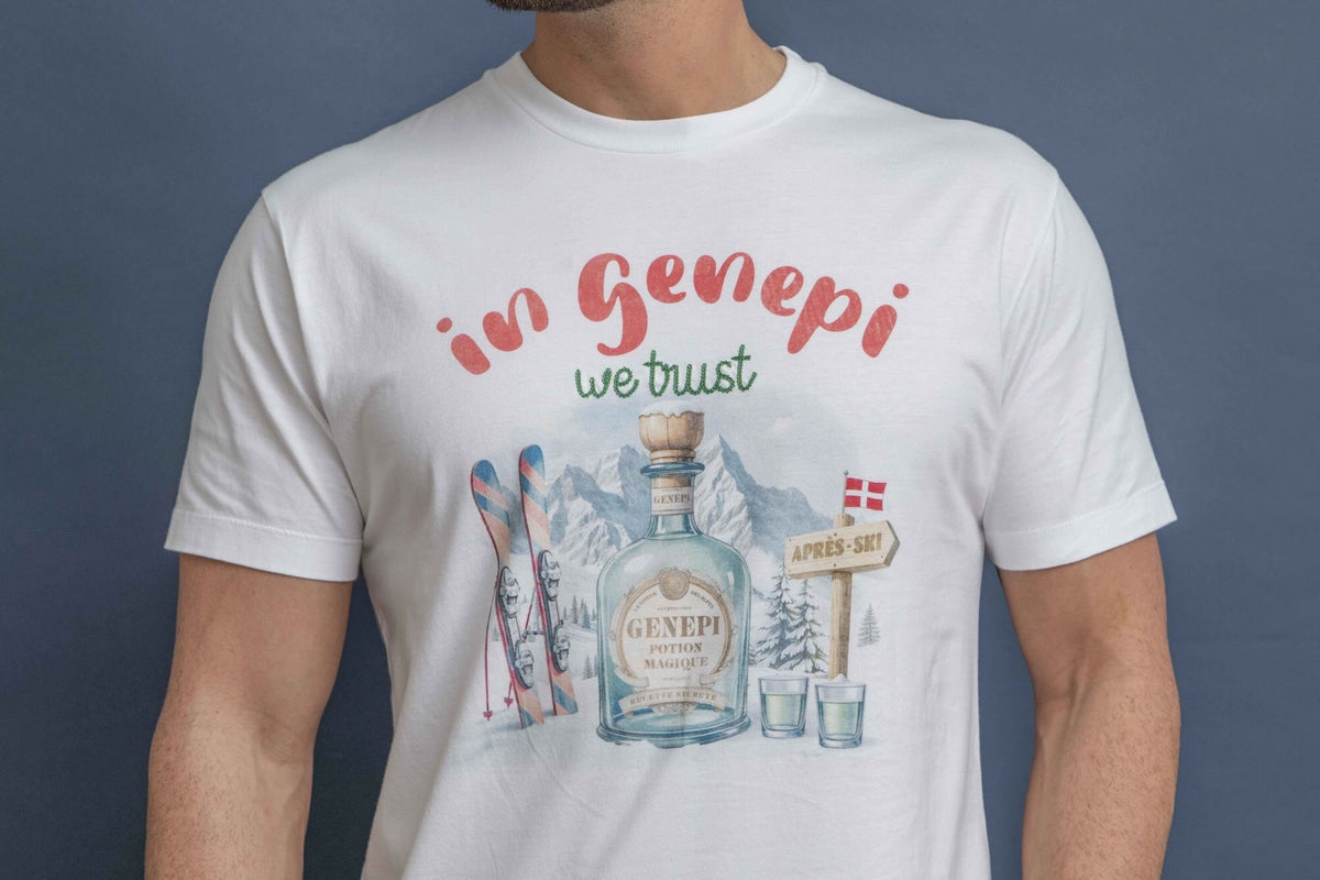 T-shirt Print Coton Bio Génépi - Blanc Cassé - Blue Cult