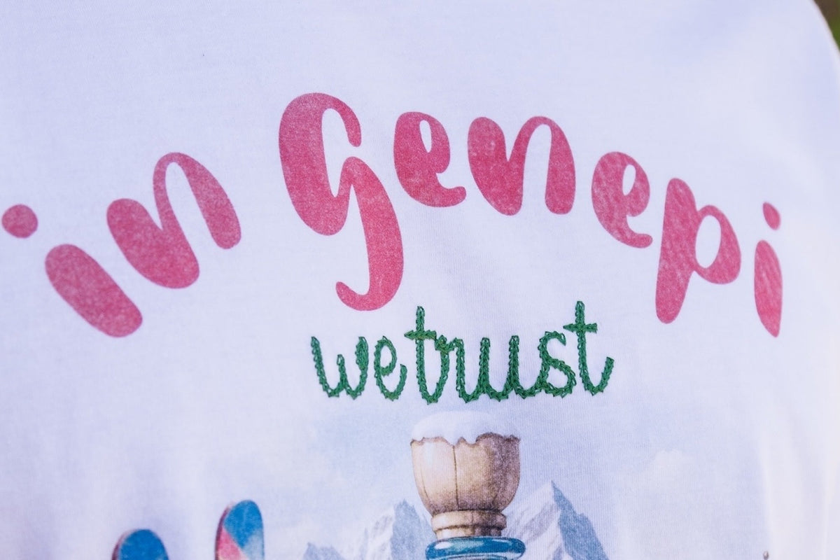 T-shirt Print Coton Bio Génépi - Blanc Cassé - Blue Cult