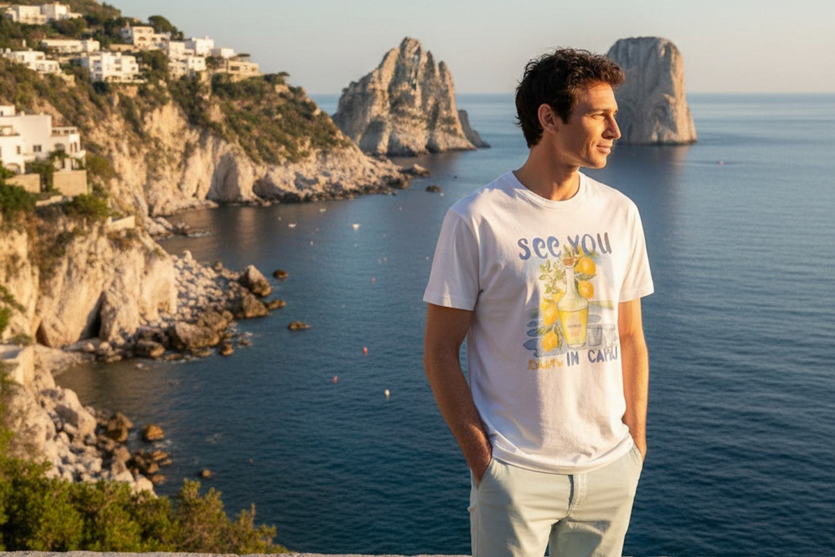 T-shirt Print Coton Bio See You Sun - Blanc - Blue Cult
