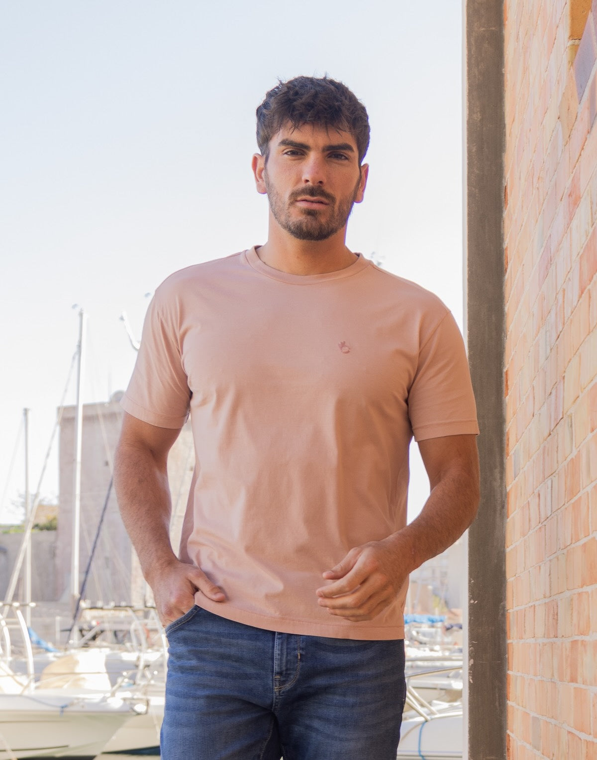 T-shirt Nuance Coton Bio - Vieux Rose - Blue Cult